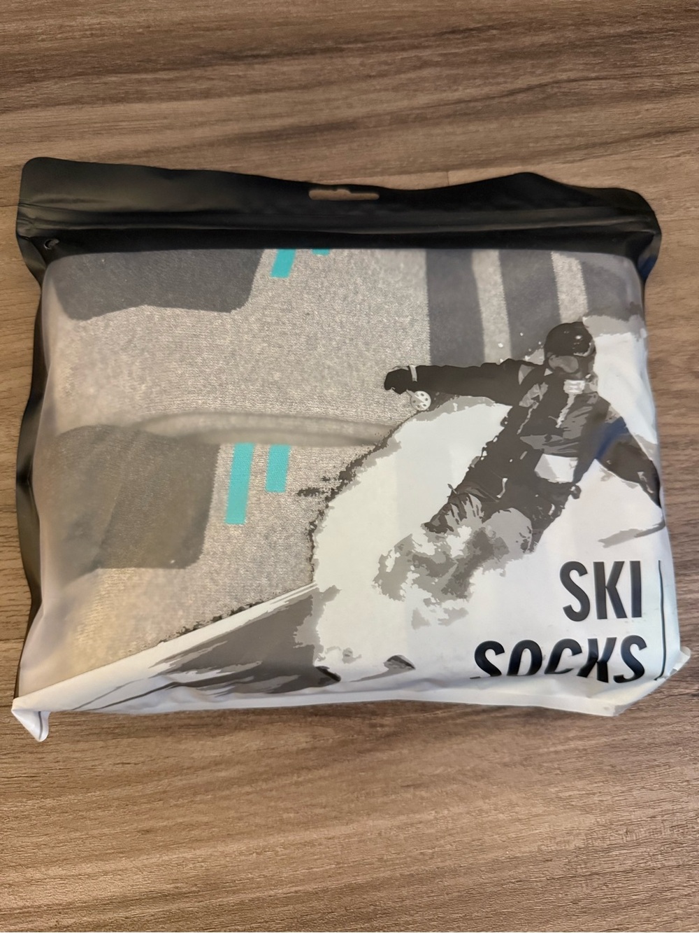 NEW 2 Pair Grey Ski Snowboard Snowmobile Thermal Socks M/L
